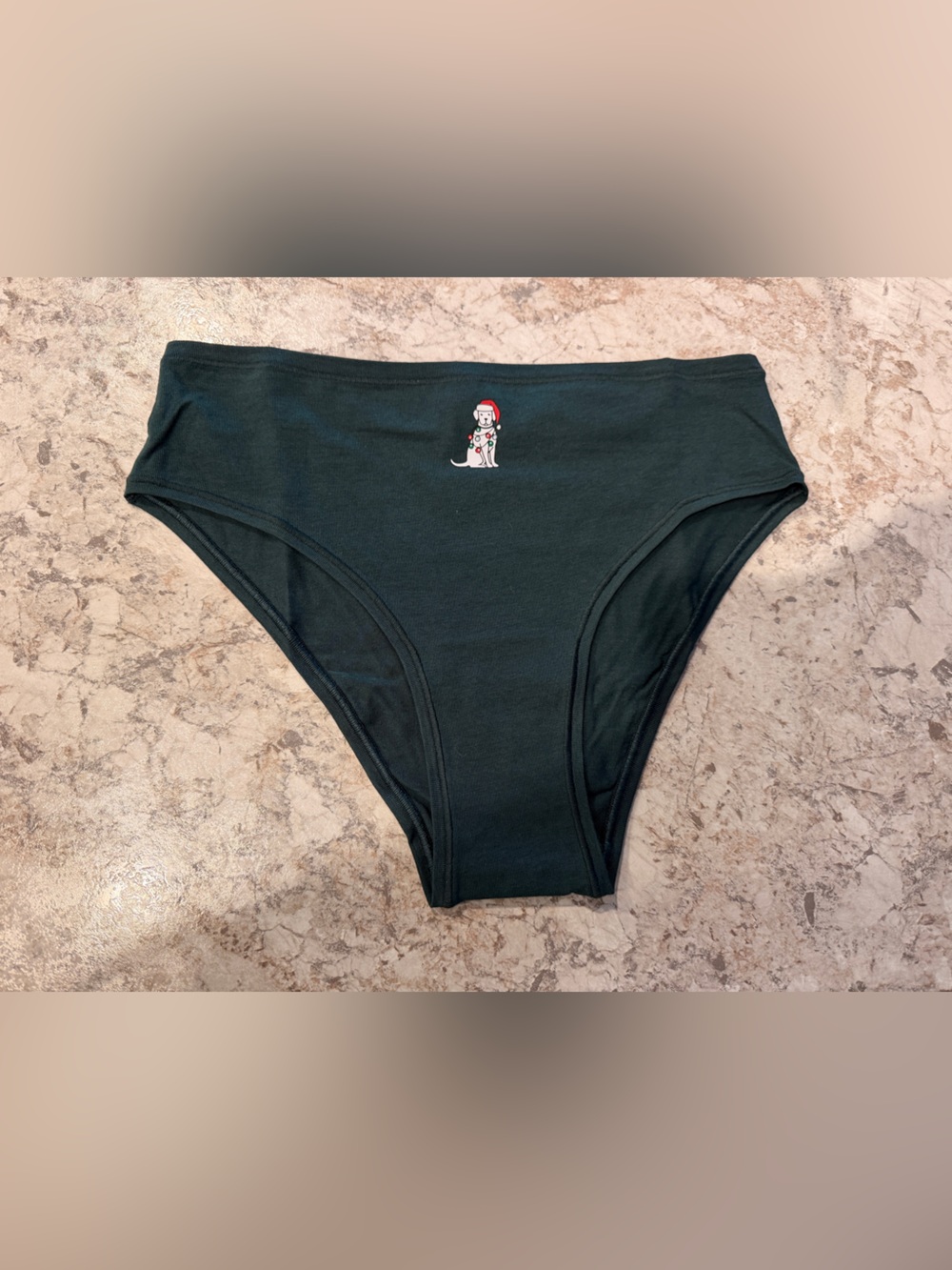 VS PINK Christmas Panty Cotton Cheeky Large NWOT